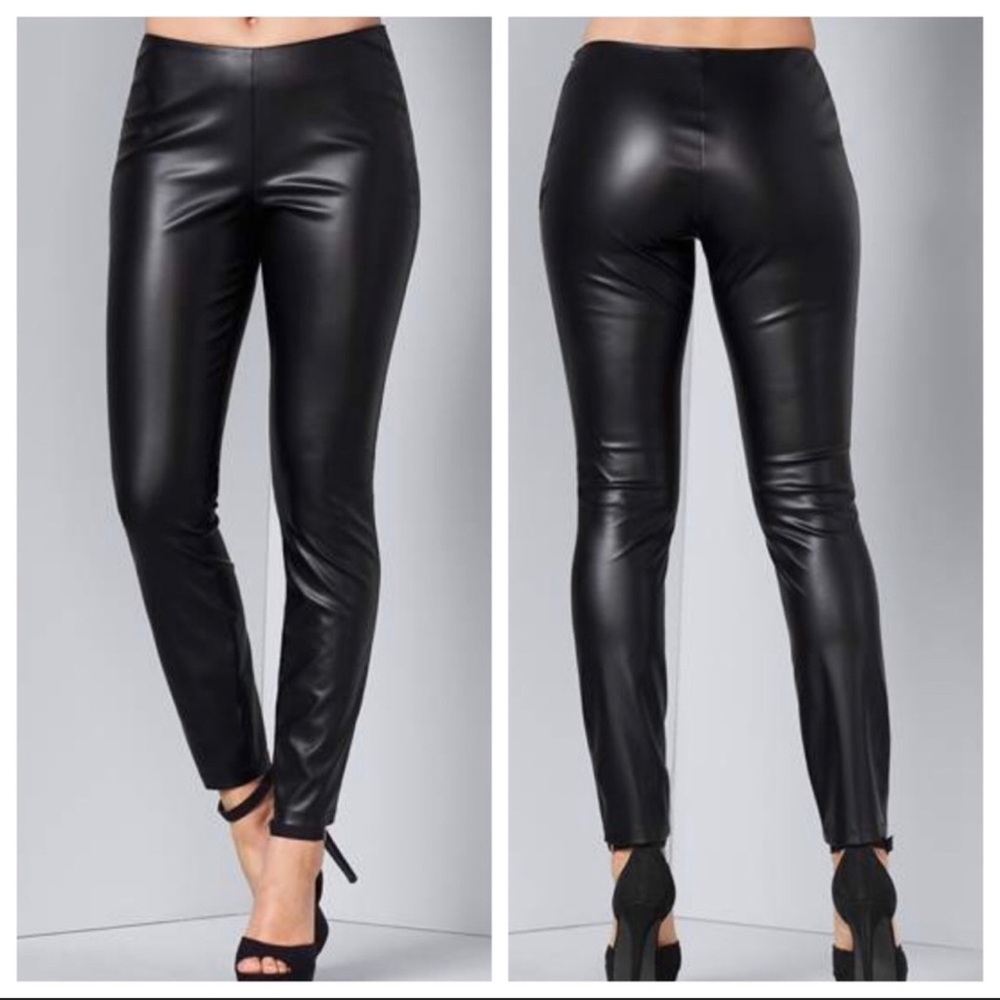 Venus Black faux leather pants size 6